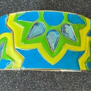 Blue and Green Enamel Bracelet